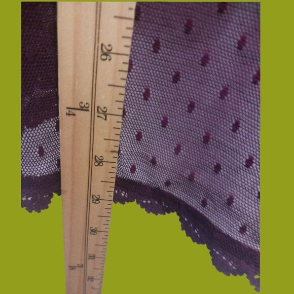 Free People Deep Purple Sheer Lace Sleeveless Top Size XSmall - Picture 16 of 16
